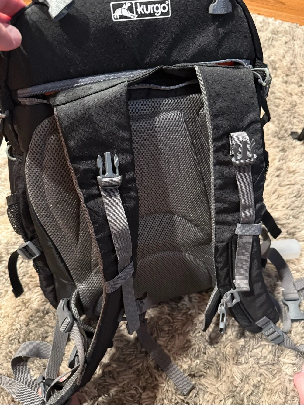 Kurgo G-Train Black and Orange Travel Backpack for Men
